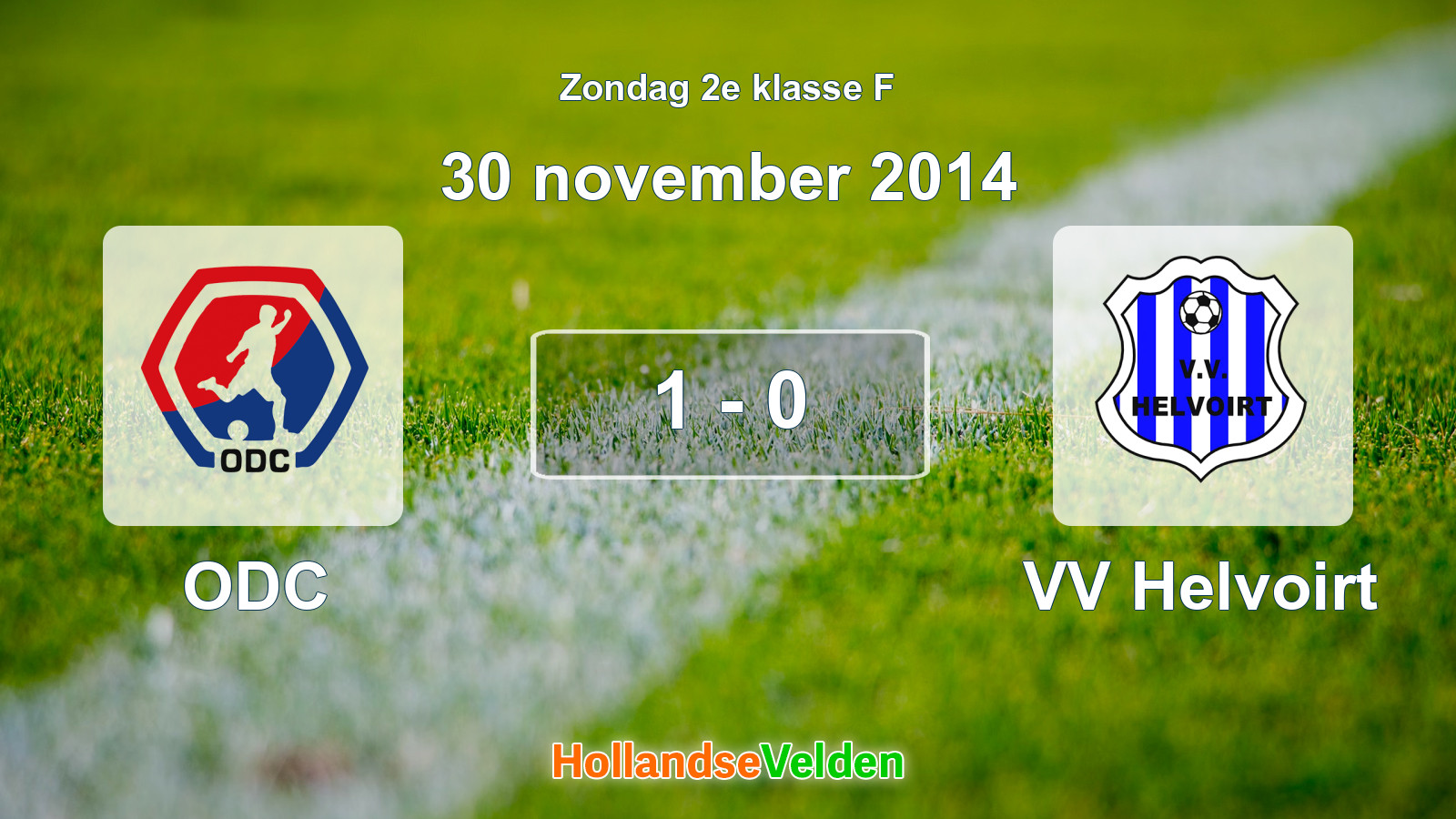 Gespeelde wedstrijd: ODC - VV Helvoirt 1 - 0 (30 november 2014)