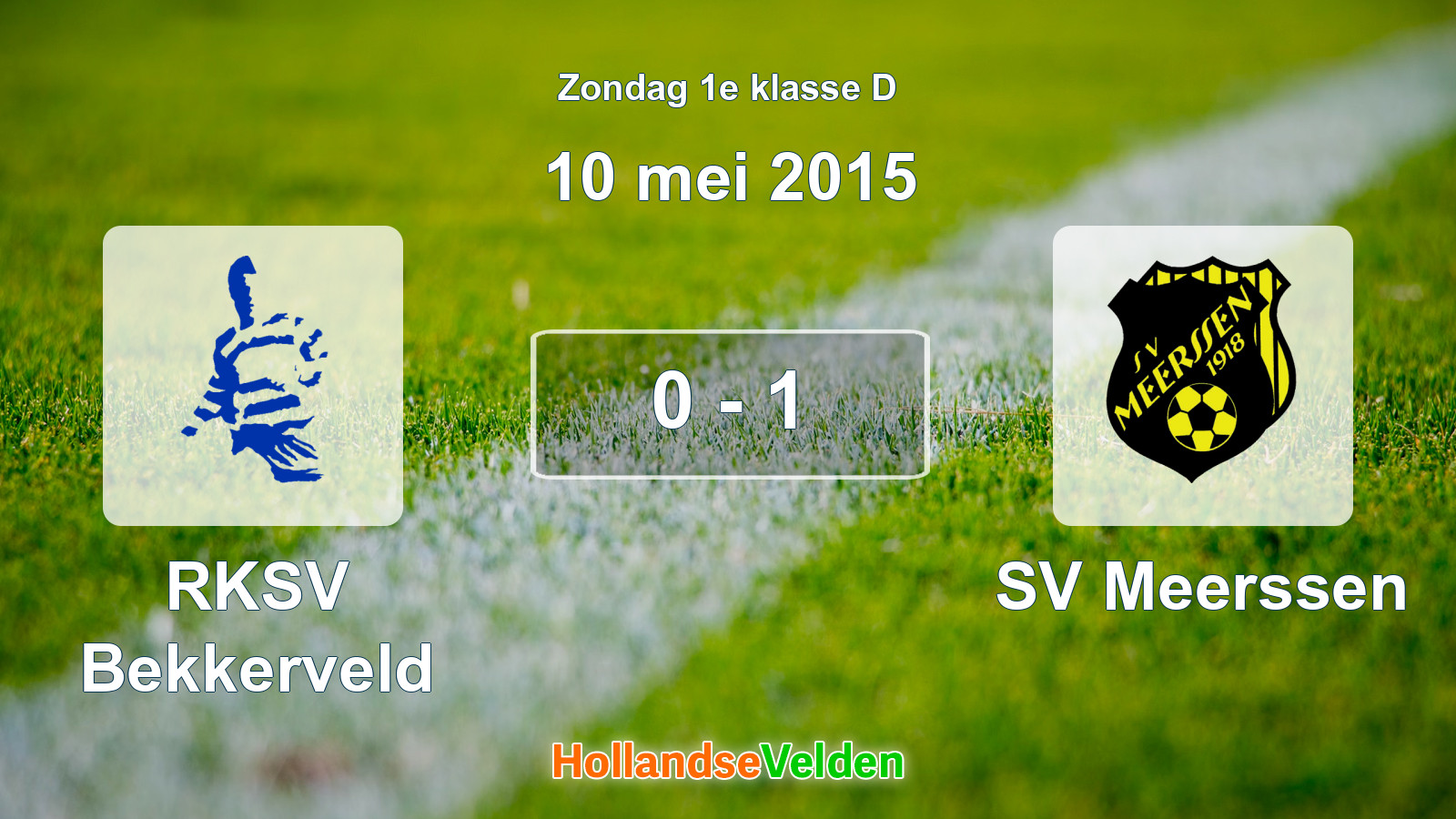 Gespeelde wedstrijd: RKSV Bekkerveld - SV Meerssen 0 - 1 (10 mei 2015)