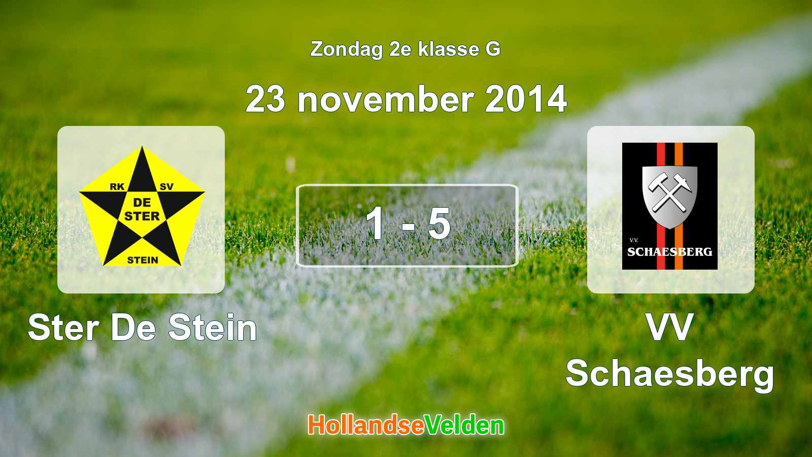 Gespeelde wedstrijd: Ster De Stein - VV Schaesberg 1 - 5 (23 november 2014)