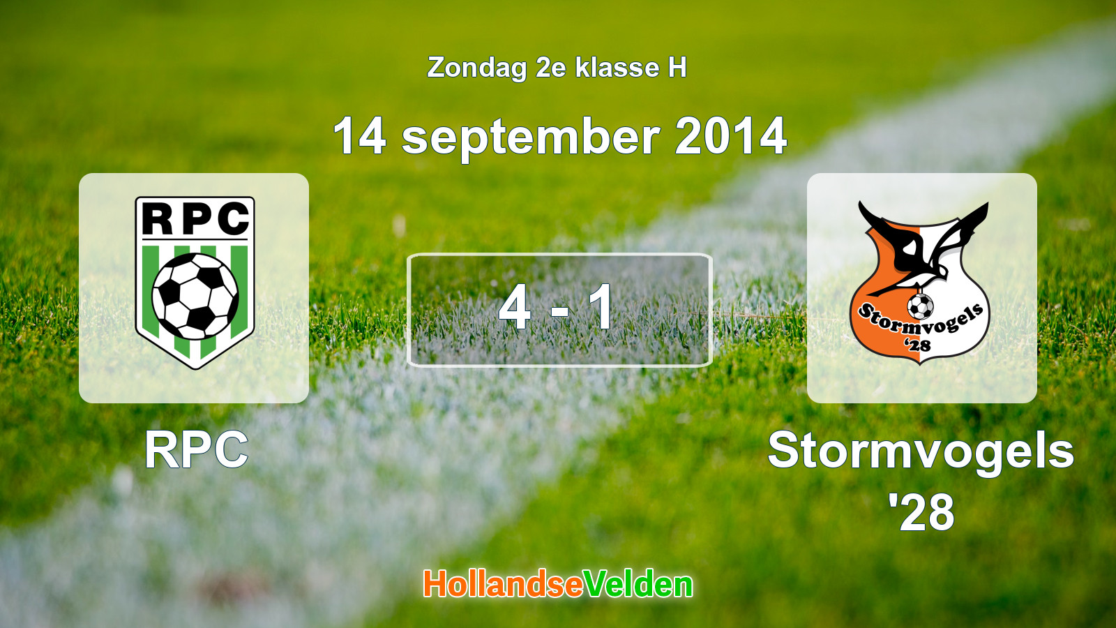 Gespeelde wedstrijd: RPC - Stormvogels '28 4 - 1 (14 september 2014)