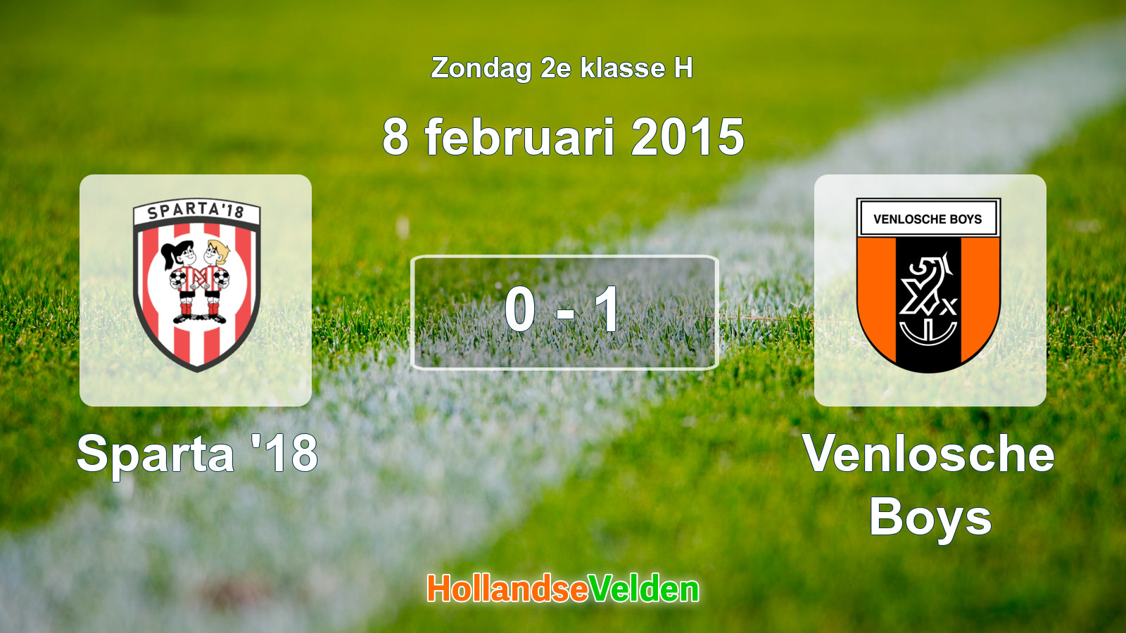 Gespeelde wedstrijd: Sparta '18 - Venlosche Boys 0 - 1 (8 februari 2015)