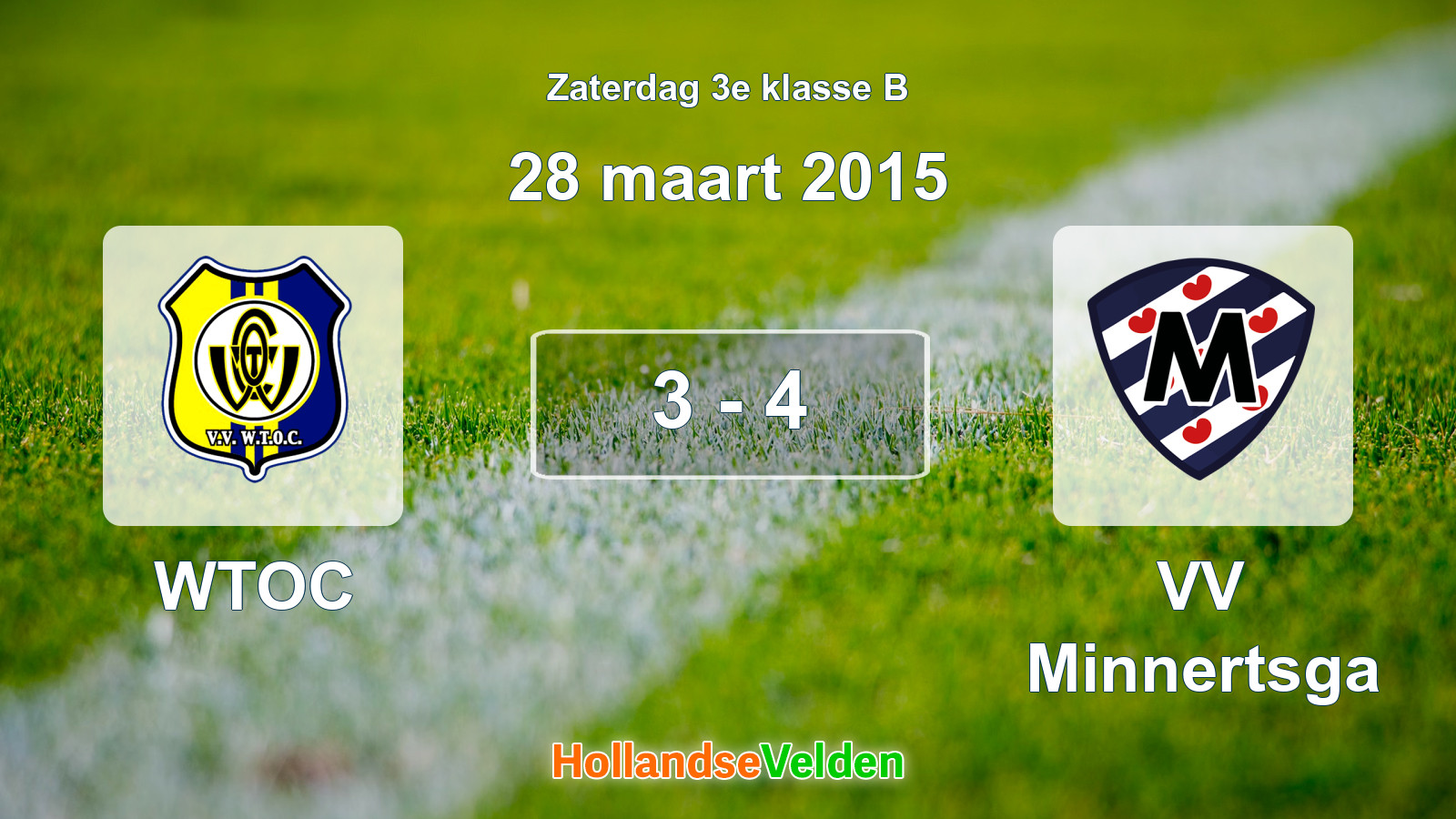Gespeelde wedstrijd: WTOC - VV Minnertsga 3 - 4 (28 maart 2015)