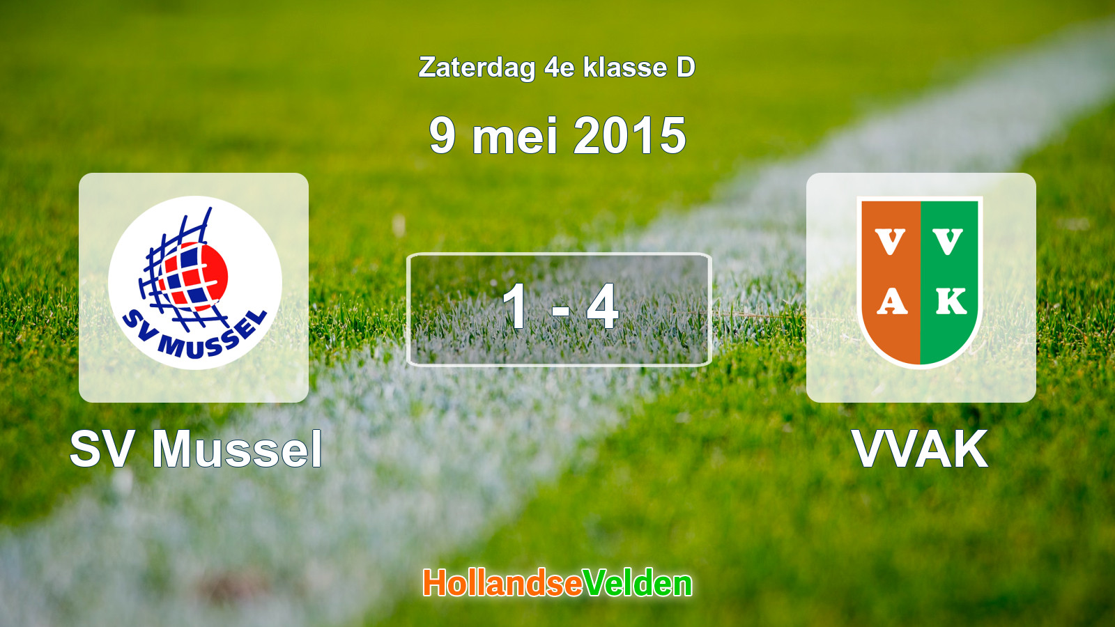 Gespeelde wedstrijd: SV Mussel - VVAK 1 - 4 (9 mei 2015)
