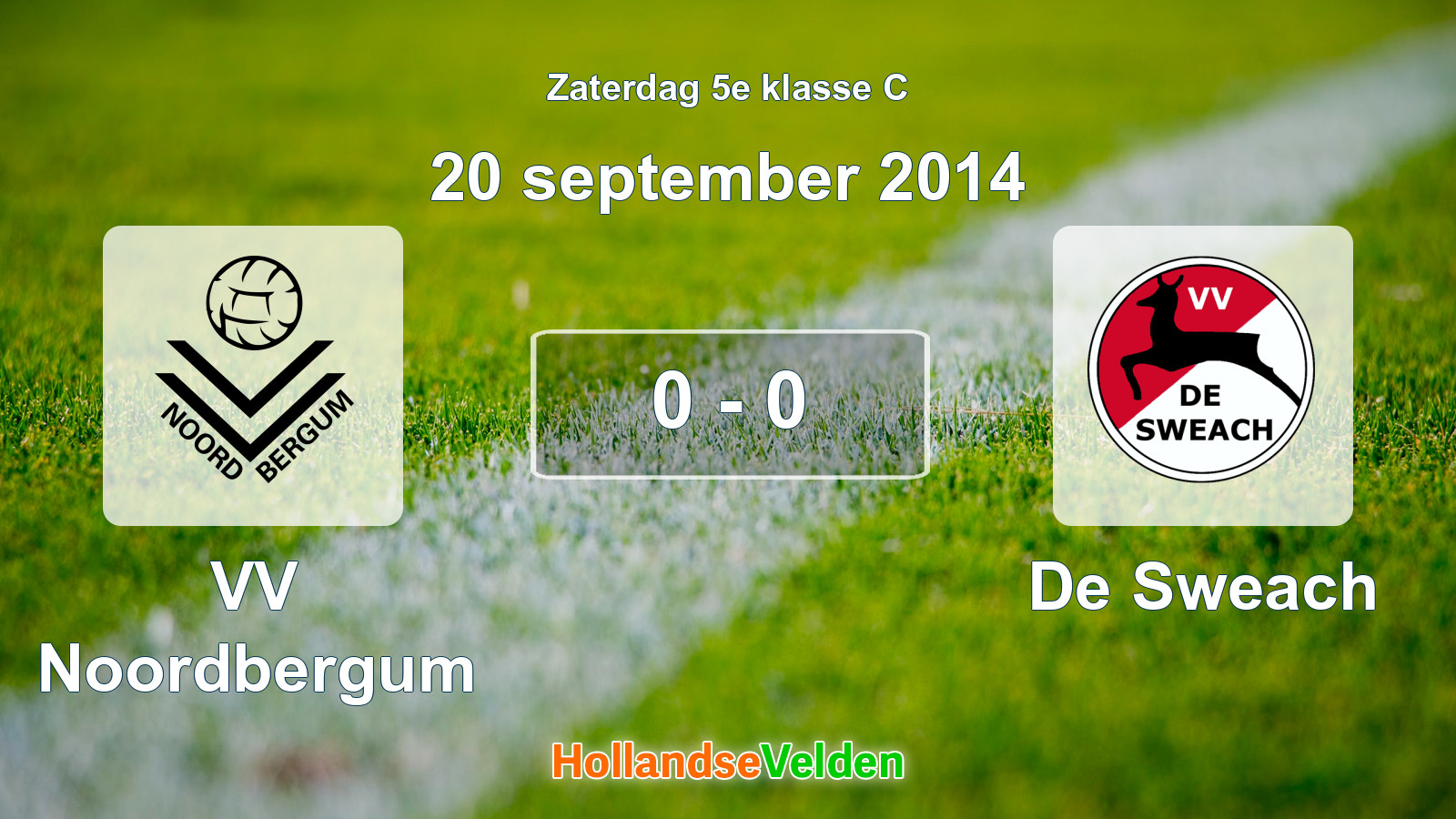 Gespeelde wedstrijd: VV Noordbergum - De Sweach 0 - 0 (20 september 2014)