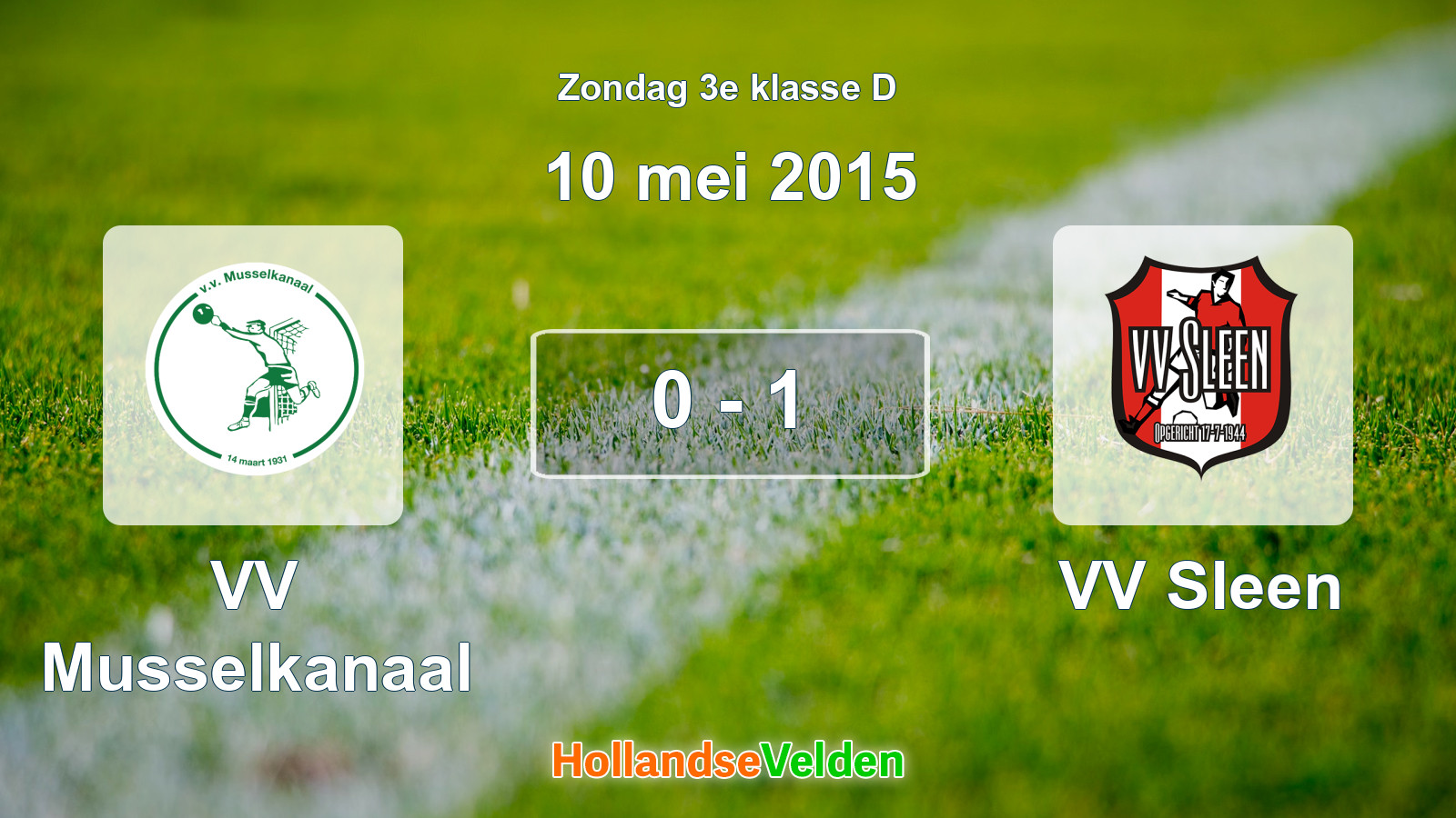 Gespeelde wedstrijd: VV Musselkanaal - VV Sleen 0 - 1 (10 mei 2015)