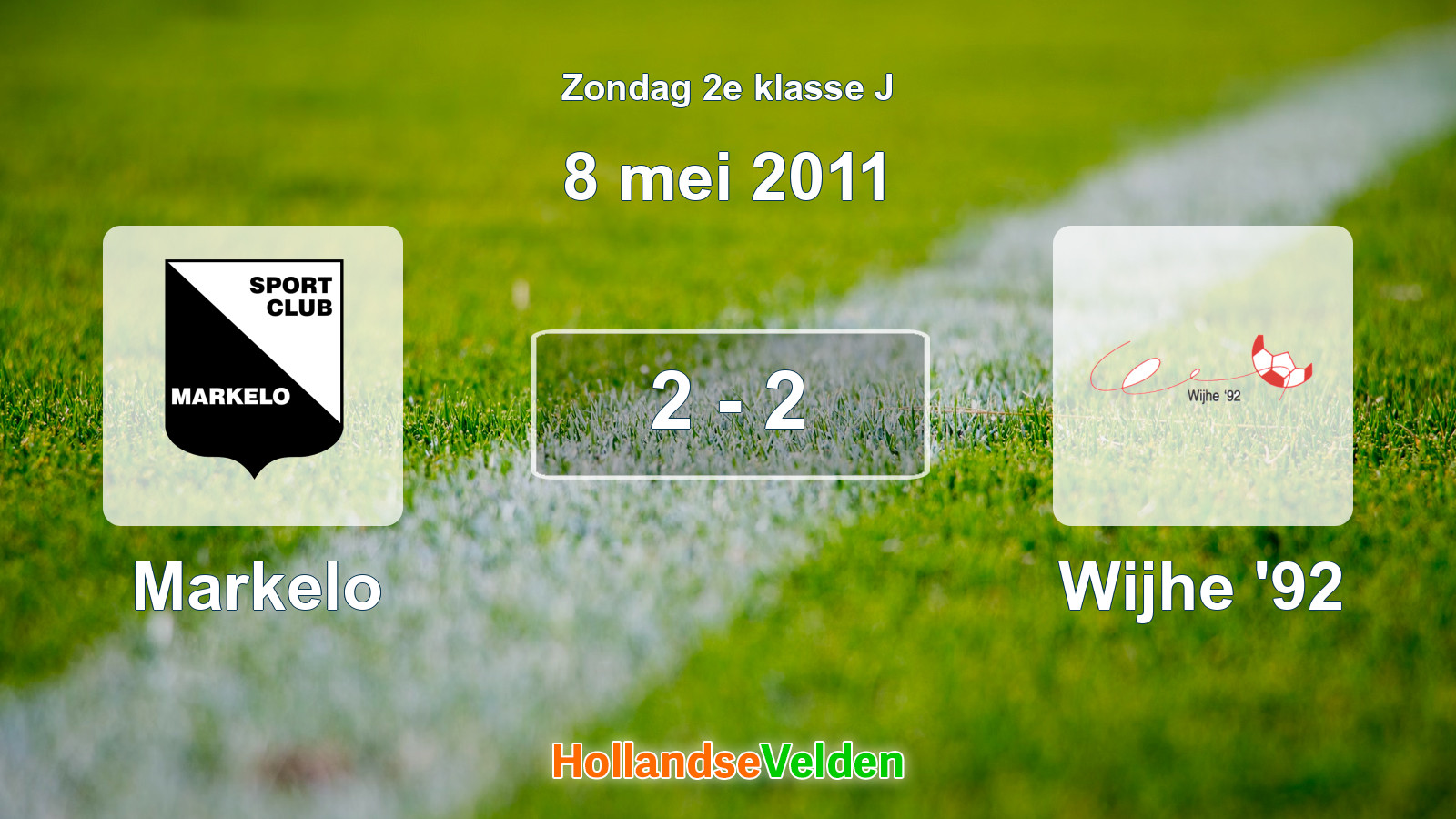 Gespeelde wedstrijd: Markelo - Wijhe '92 2 - 2 (8 mei 2011)