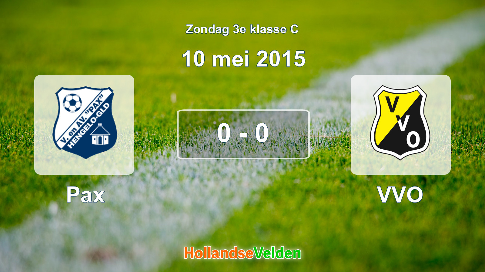 Gespeelde wedstrijd: Pax - VVO 0 - 0 (10 mei 2015)