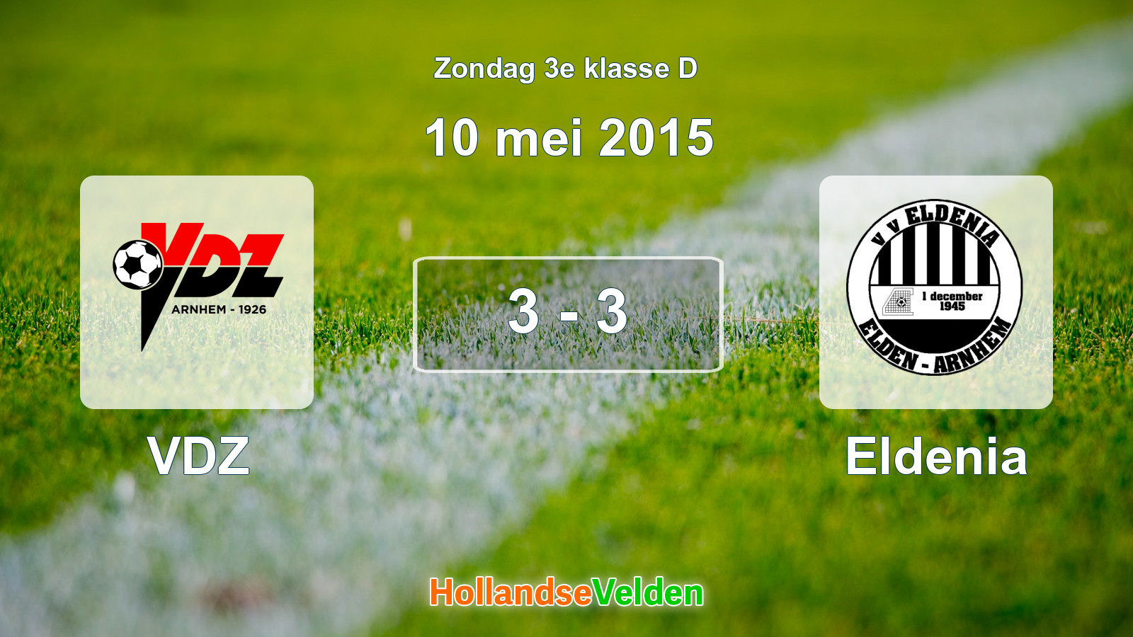Gespeelde wedstrijd: VDZ - Eldenia 3 - 3 (10 mei 2015)