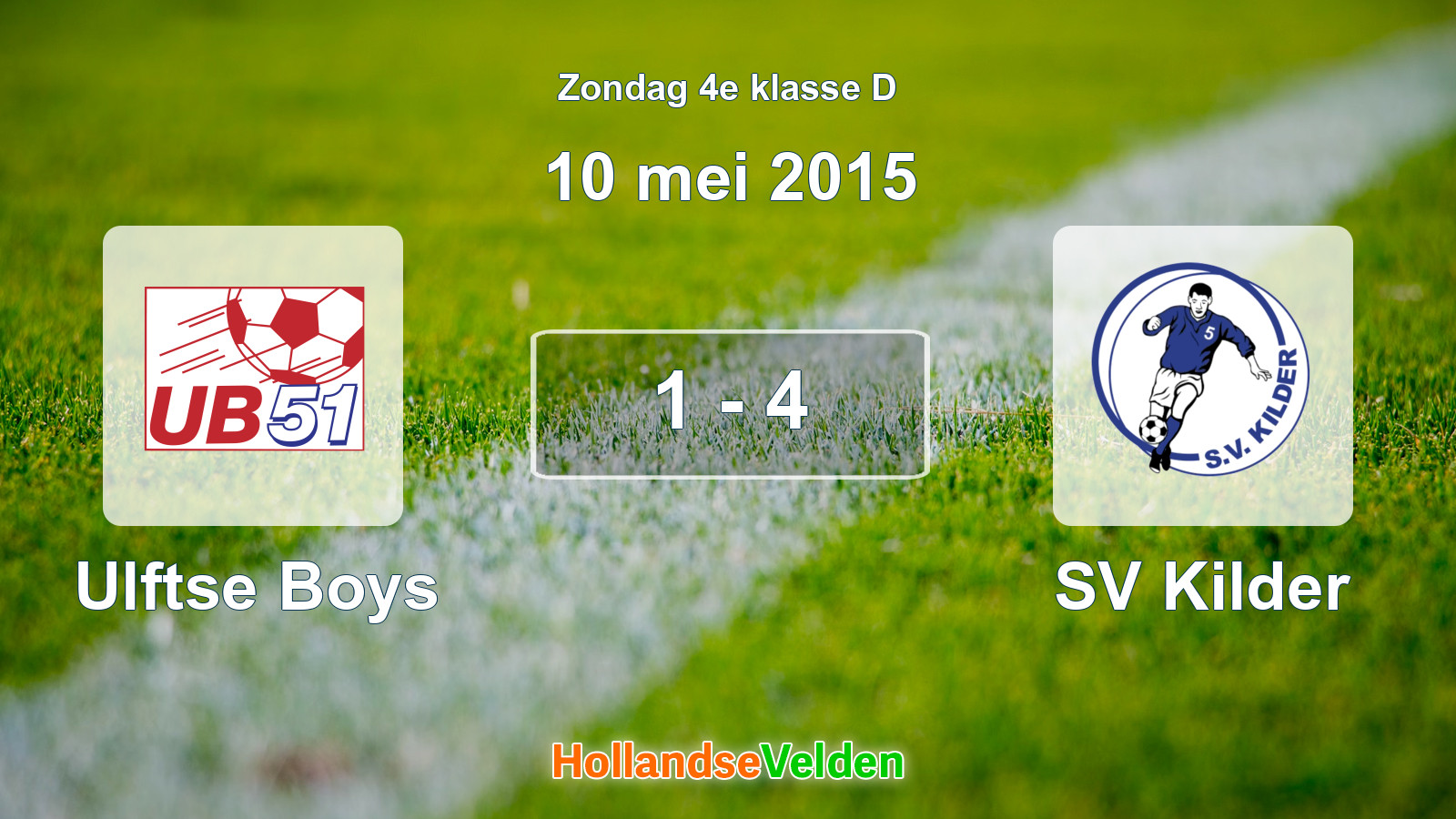 Gespeelde wedstrijd: Ulftse Boys - SV Kilder 1 - 4 (10 mei 2015)