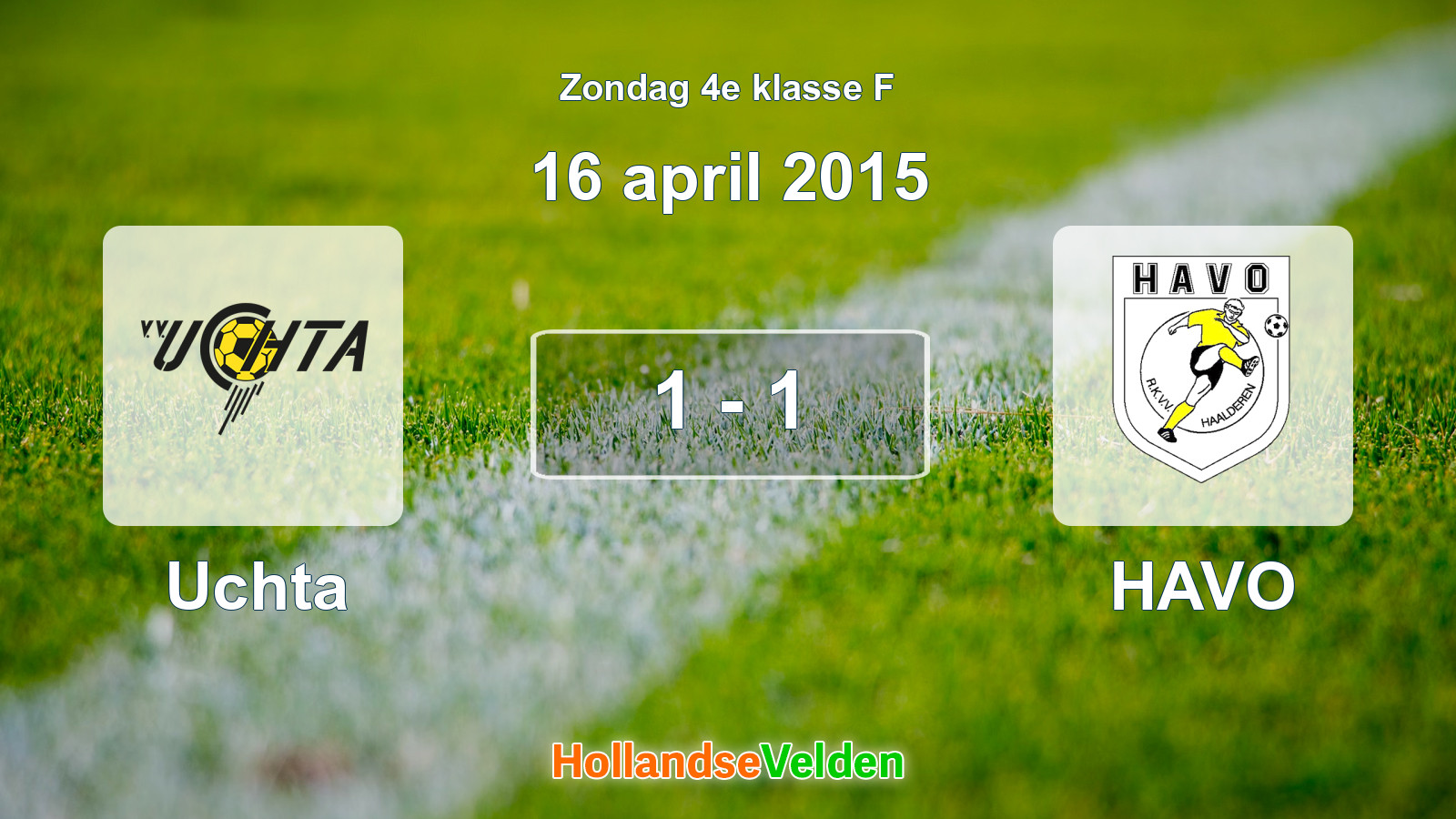 Gespeelde wedstrijd: Uchta - HAVO 1 - 1 (16 april 2015)