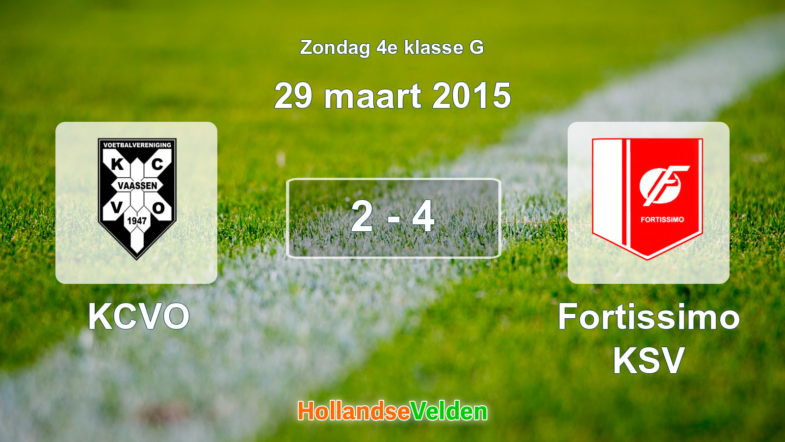 Gespeelde wedstrijd: KCVO - Fortissimo KSV 2 - 4 (29 maart 2015)