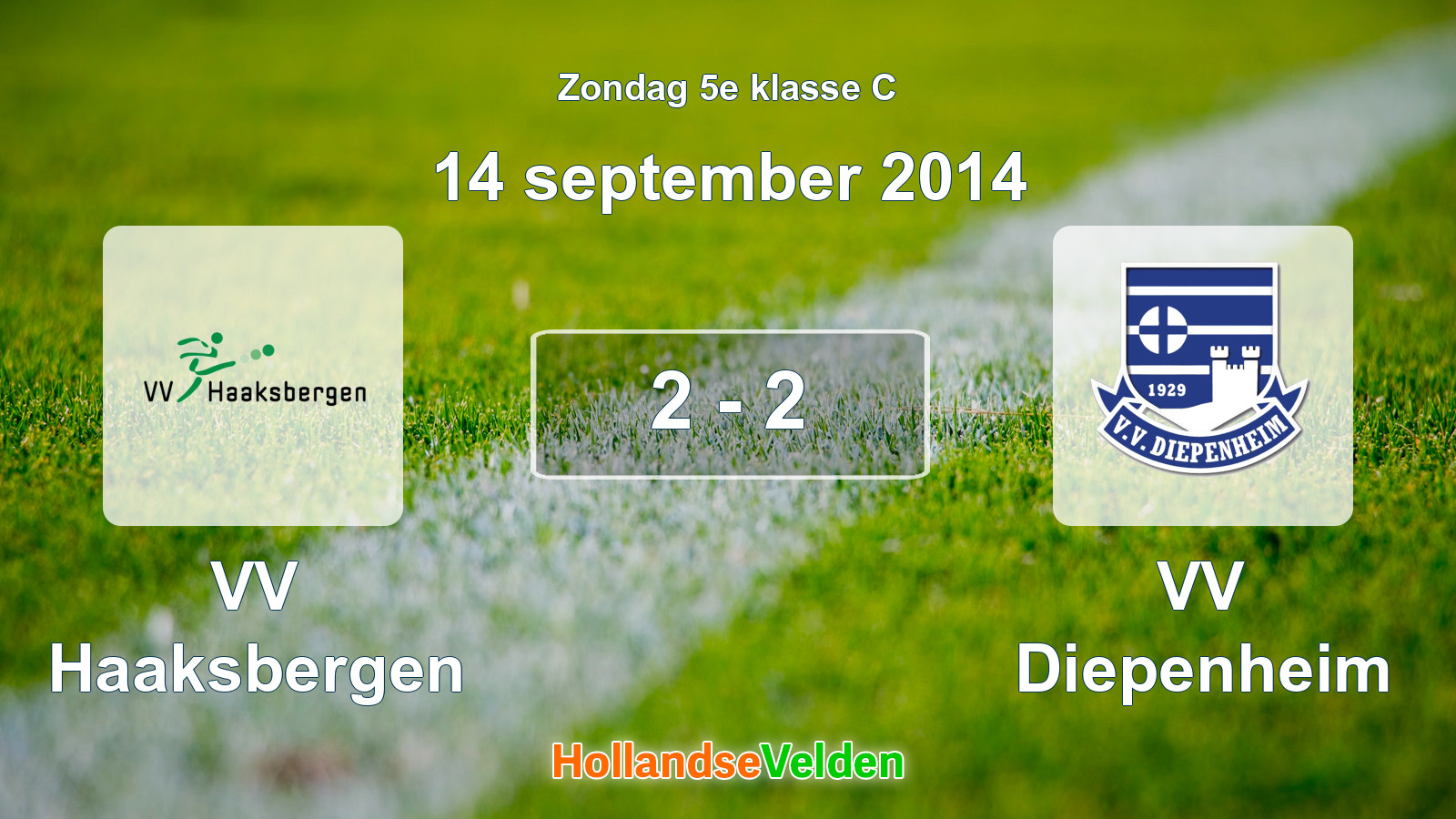 Gespeelde wedstrijd: VV Haaksbergen - VV Diepenheim 2 - 2 (14 september 2014)