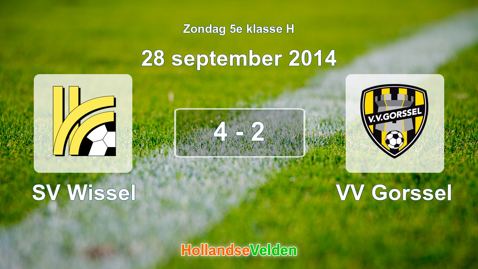Gespeelde wedstrijd: SV Wissel - VV Gorssel 4 - 2 (28 september 2014)