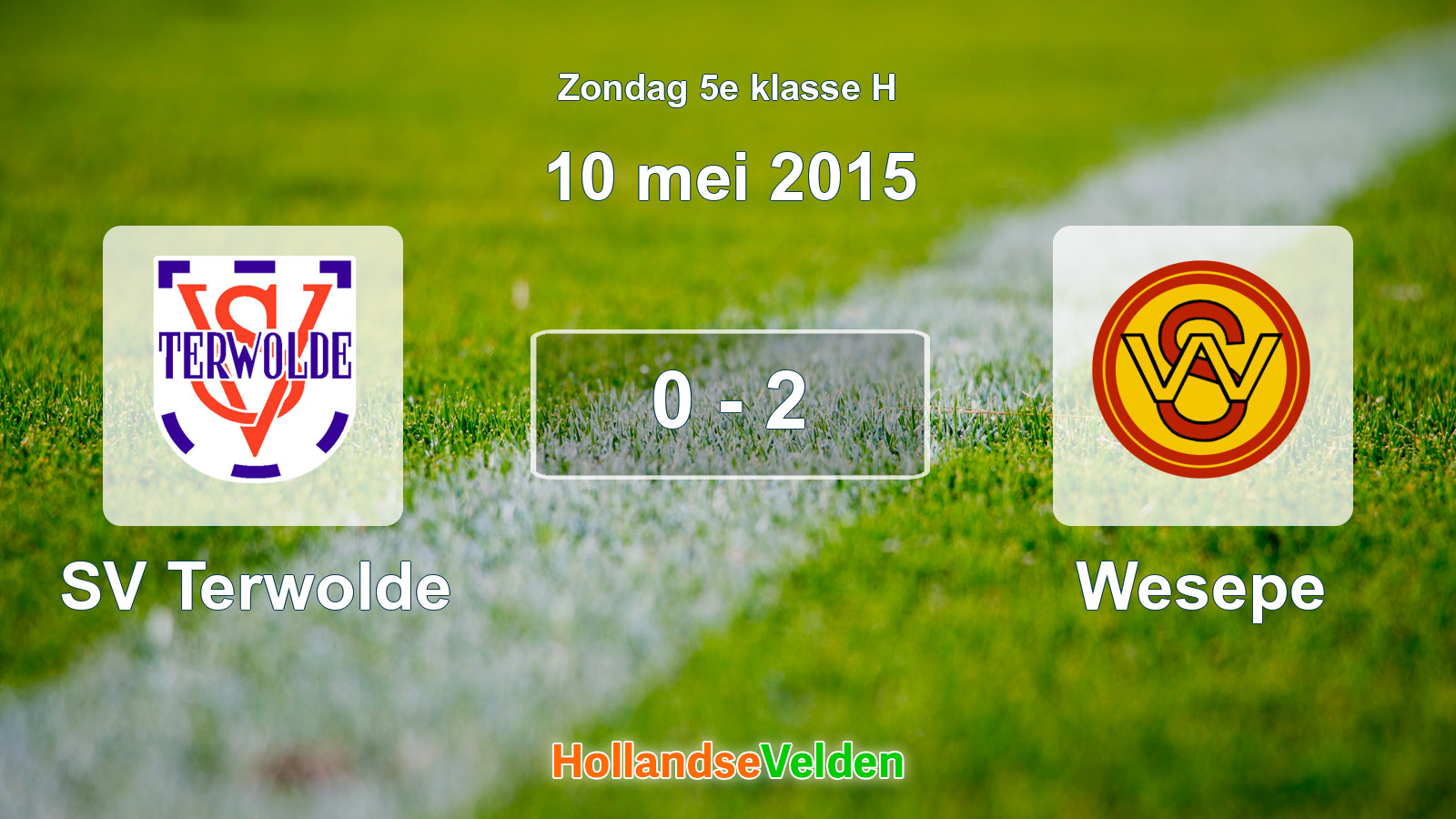 Gespeelde wedstrijd: SV Terwolde - Wesepe 0 - 2 (10 mei 2015)