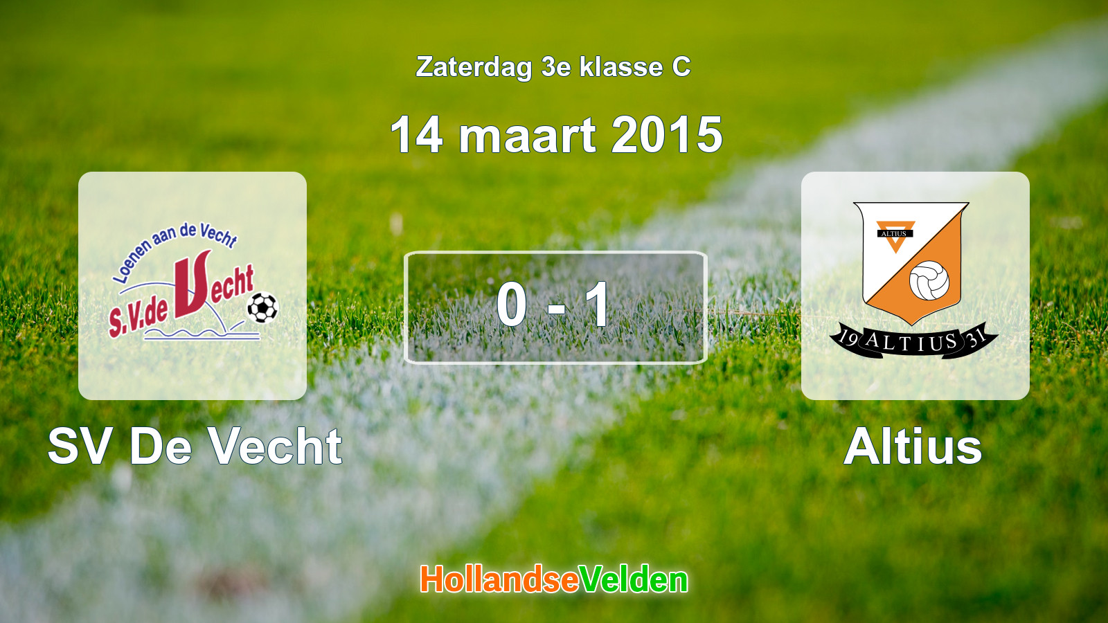 Gespeelde wedstrijd: SV De Vecht - Altius 0 - 1 (14 maart 2015)