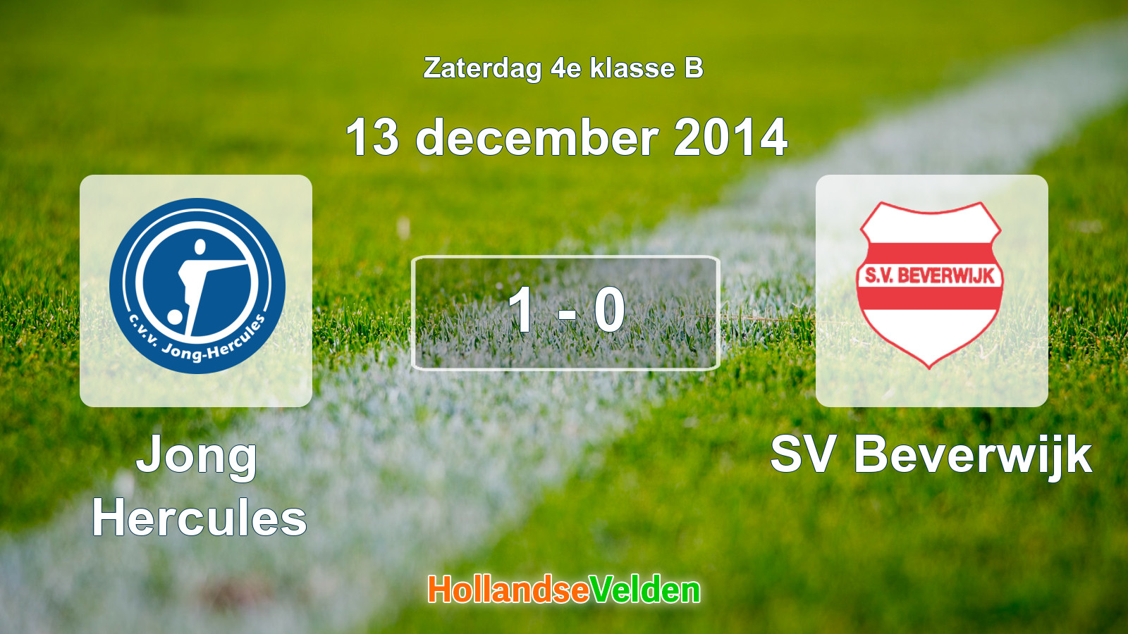 Gespeelde wedstrijd: Jong Hercules - SV Beverwijk 1 - 0 (13 december 2014)