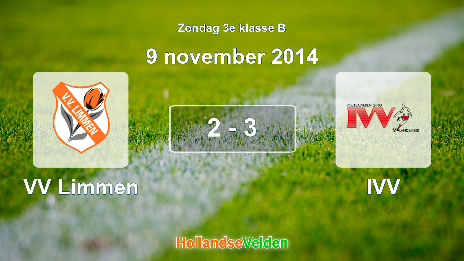 Gespeelde wedstrijd: VV Limmen - IVV 2 - 3 (9 november 2014)