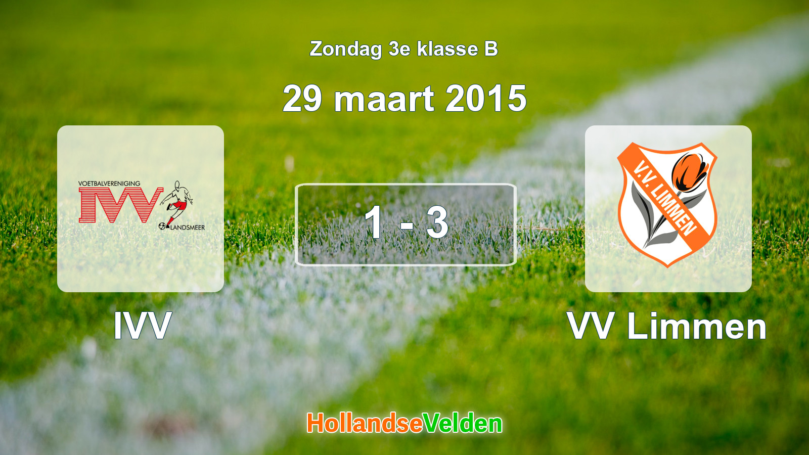 Gespeelde wedstrijd: IVV - VV Limmen 1 - 3 (29 maart 2015)