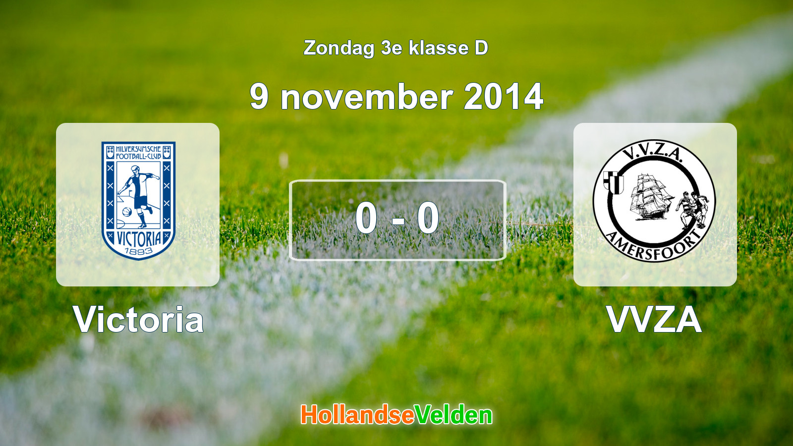 Gespeelde wedstrijd: Victoria - VVZA 0 - 0 (9 november 2014)