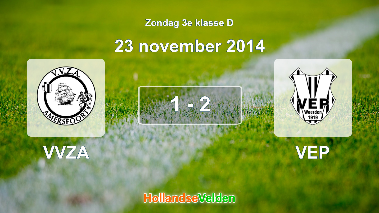 Gespeelde wedstrijd: VVZA - VEP 1 - 2 (23 november 2014)
