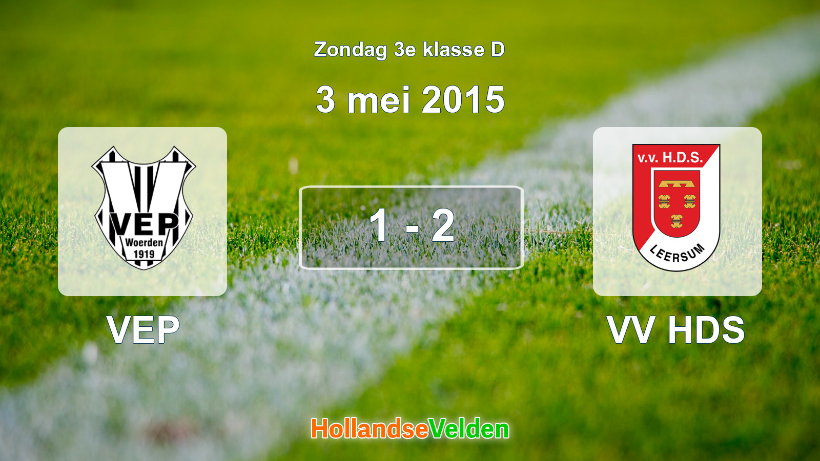 Gespeelde wedstrijd: VEP - VV HDS 1 - 2 (3 mei 2015)