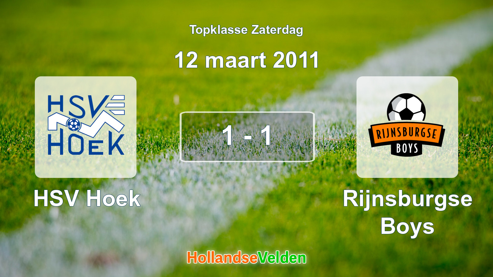 Gespeelde wedstrijd: HSV Hoek - Rijnsburgse Boys 1 - 1 (12 maart 2011)