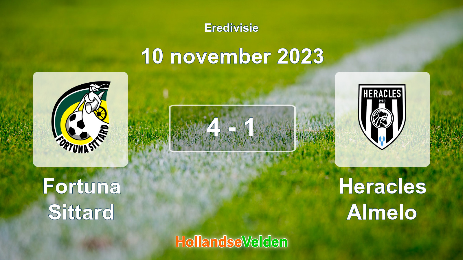 Gespeelde wedstrijd: Fortuna Sittard - Heracles Almelo 4 - 1 (10 november 2023)