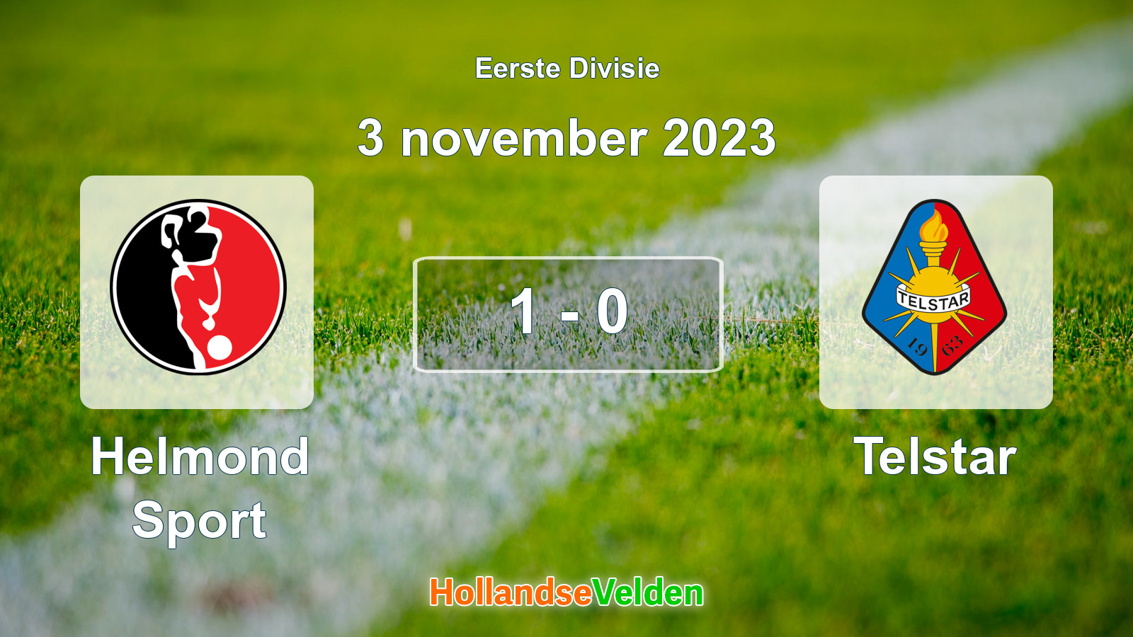 Gespeelde wedstrijd: Helmond Sport - Telstar 1 - 0 (3 november 2023)
