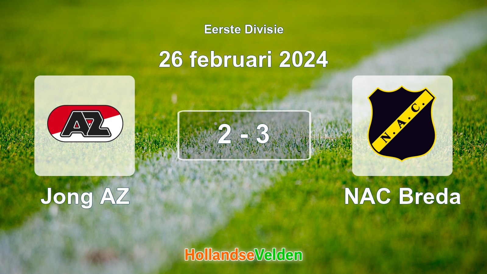Gespeelde wedstrijd: Jong AZ - NAC Breda 2 - 3 (26 februari 2024)