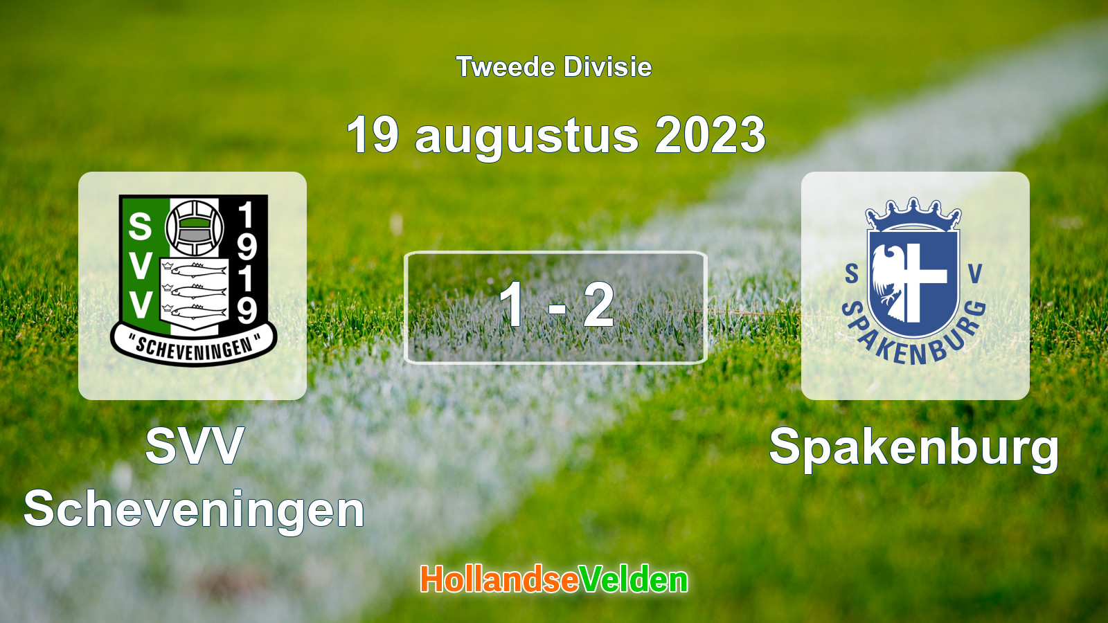Gespeelde wedstrijd: SVV Scheveningen - Spakenburg 1 - 2 (19 augustus 2023)