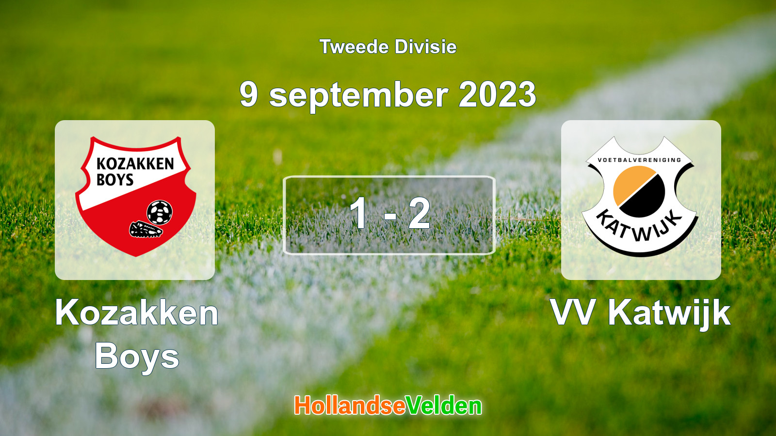 Gespeelde wedstrijd: Kozakken Boys - VV Katwijk 1 - 2 (9 september 2023)