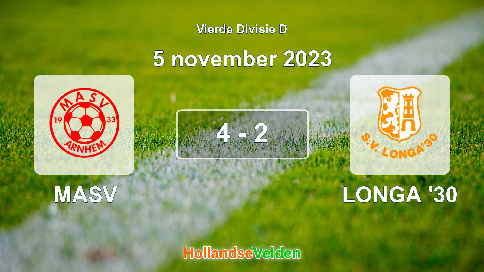 Gespeelde wedstrijd: MASV - LONGA '30 4 - 2 (5 november 2023)