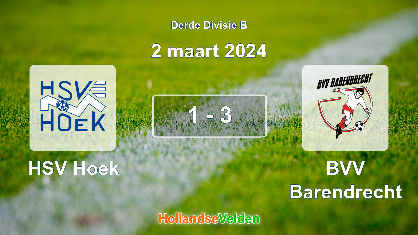 Gespeelde wedstrijd: HSV Hoek - BVV Barendrecht 1 - 3 (2 maart 2024)