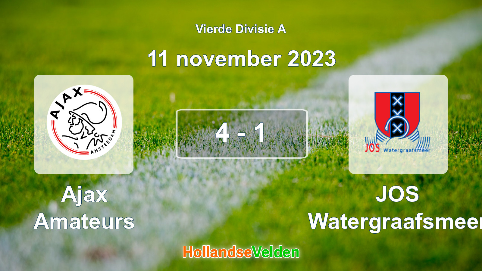 Gespeelde wedstrijd: Ajax Amateurs - JOS Watergraafsmeer 4 - 1 (11 november 2023)