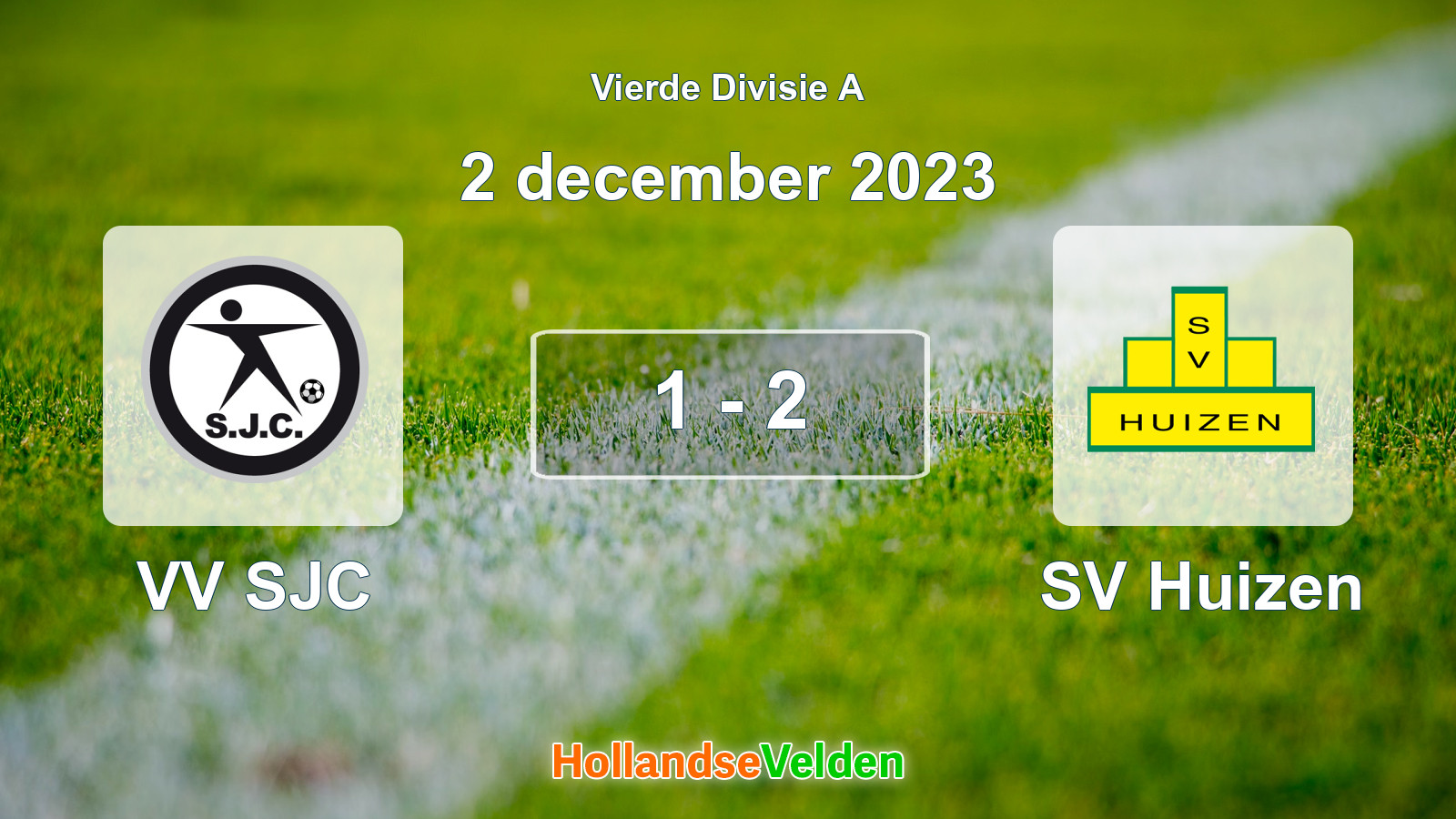Gespeelde wedstrijd: VV SJC - SV Huizen 1 - 2 (2 december 2023)
