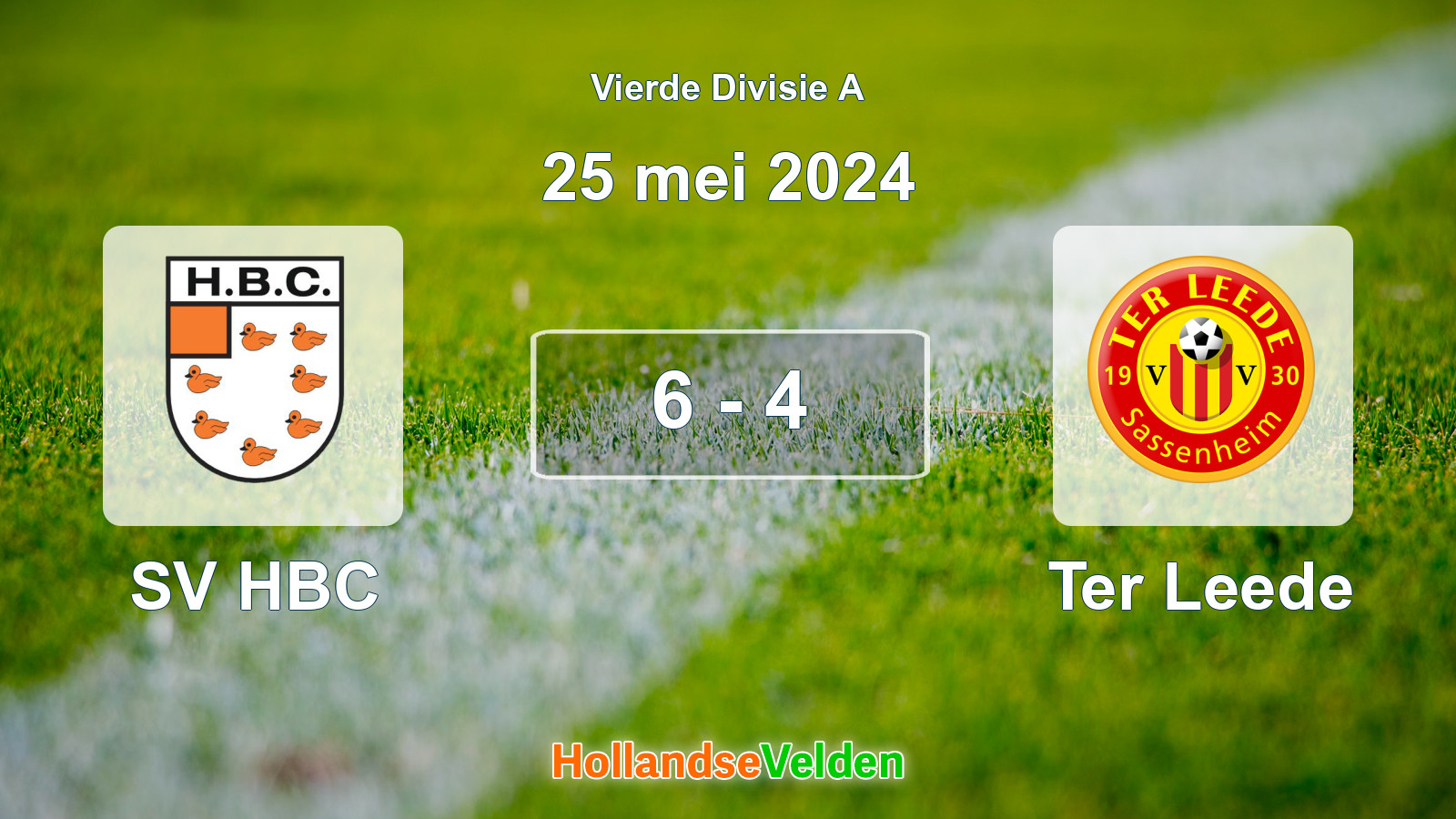 Gespeelde wedstrijd: SV HBC - Ter Leede 6 - 4 (25 mei 2024)