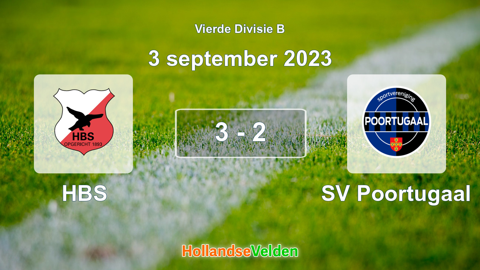 Gespeelde wedstrijd: HBS - SV Poortugaal 3 - 2 (3 september 2023)