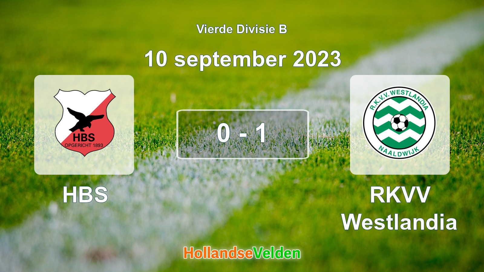 Gespeelde wedstrijd: HBS - RKVV Westlandia 0 - 1 (10 september 2023)