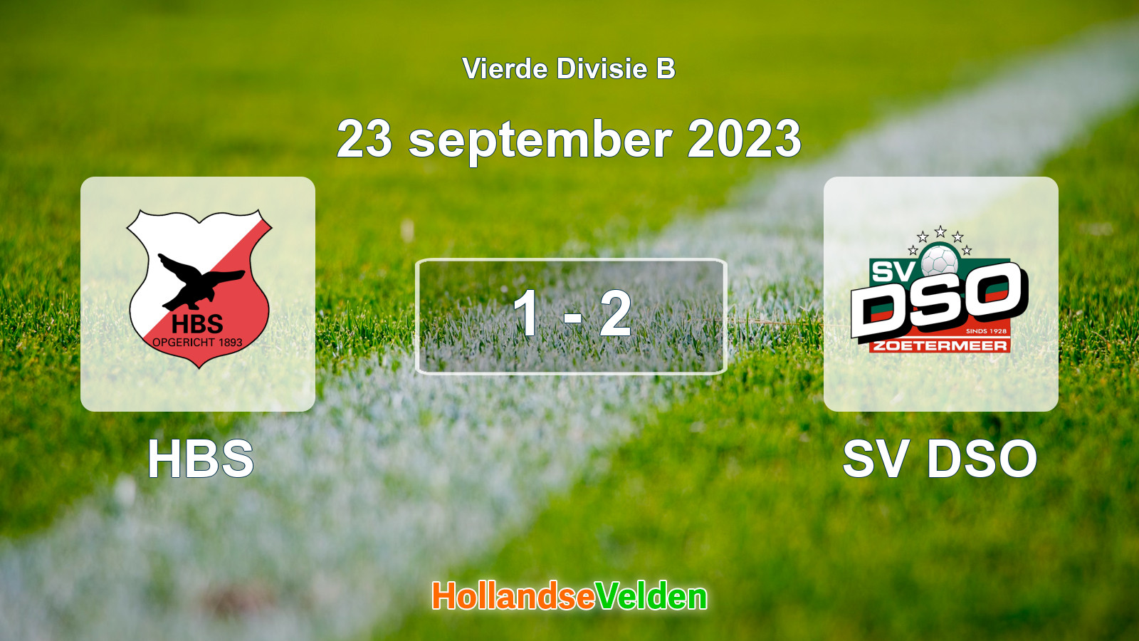 Gespeelde wedstrijd: HBS - SV DSO 1 - 2 (23 september 2023)