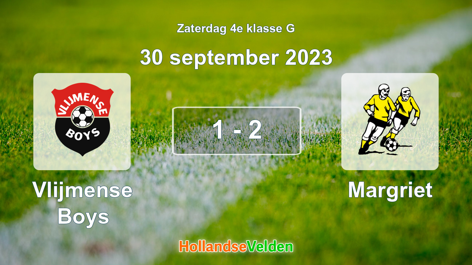 Gespeelde wedstrijd: Vlijmense Boys - Margriet 1 - 2 (30 september 2023)