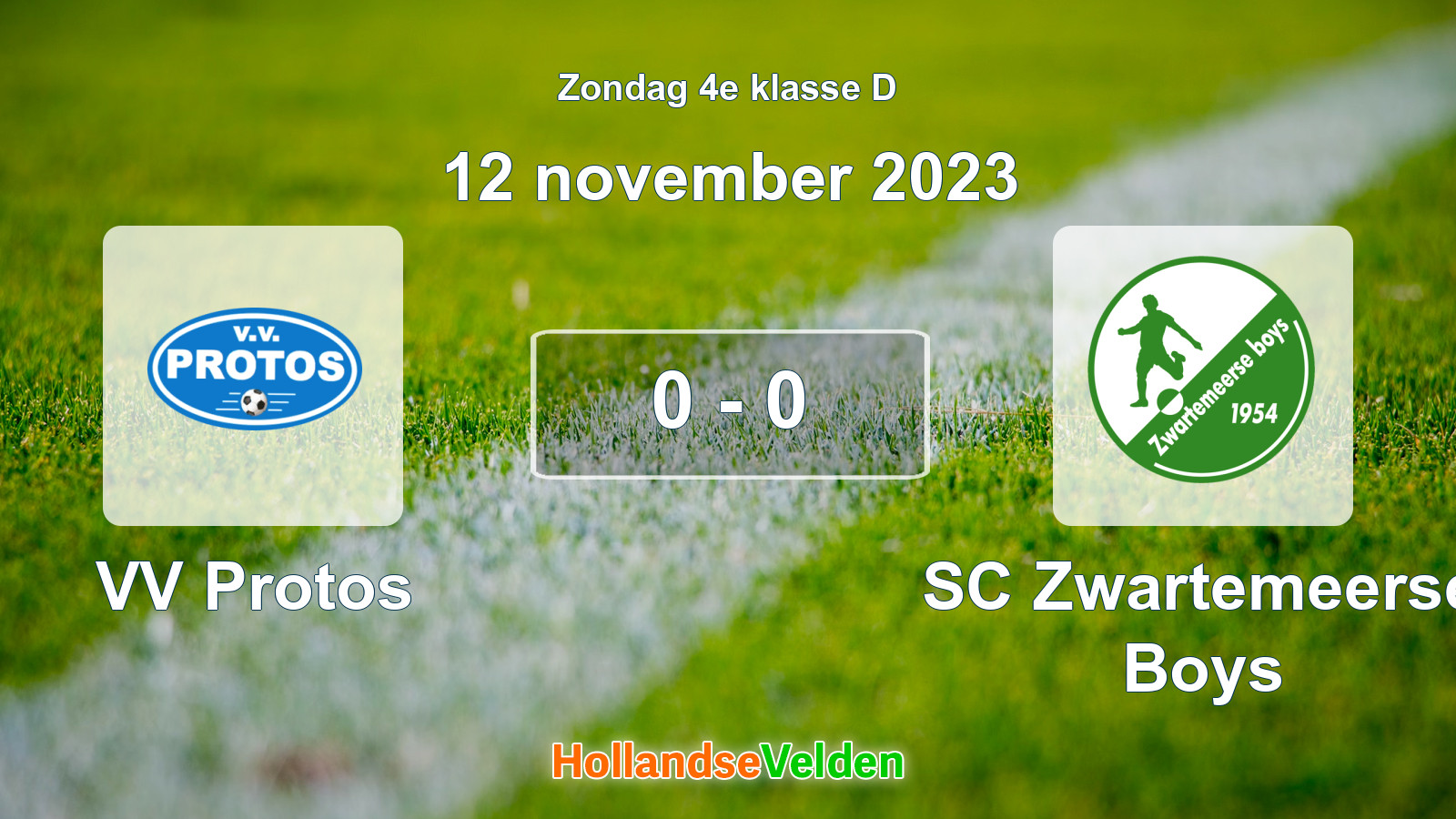 Gespeelde wedstrijd: VV Protos - SC Zwartemeerse Boys 0 - 0 (12 november 2023)