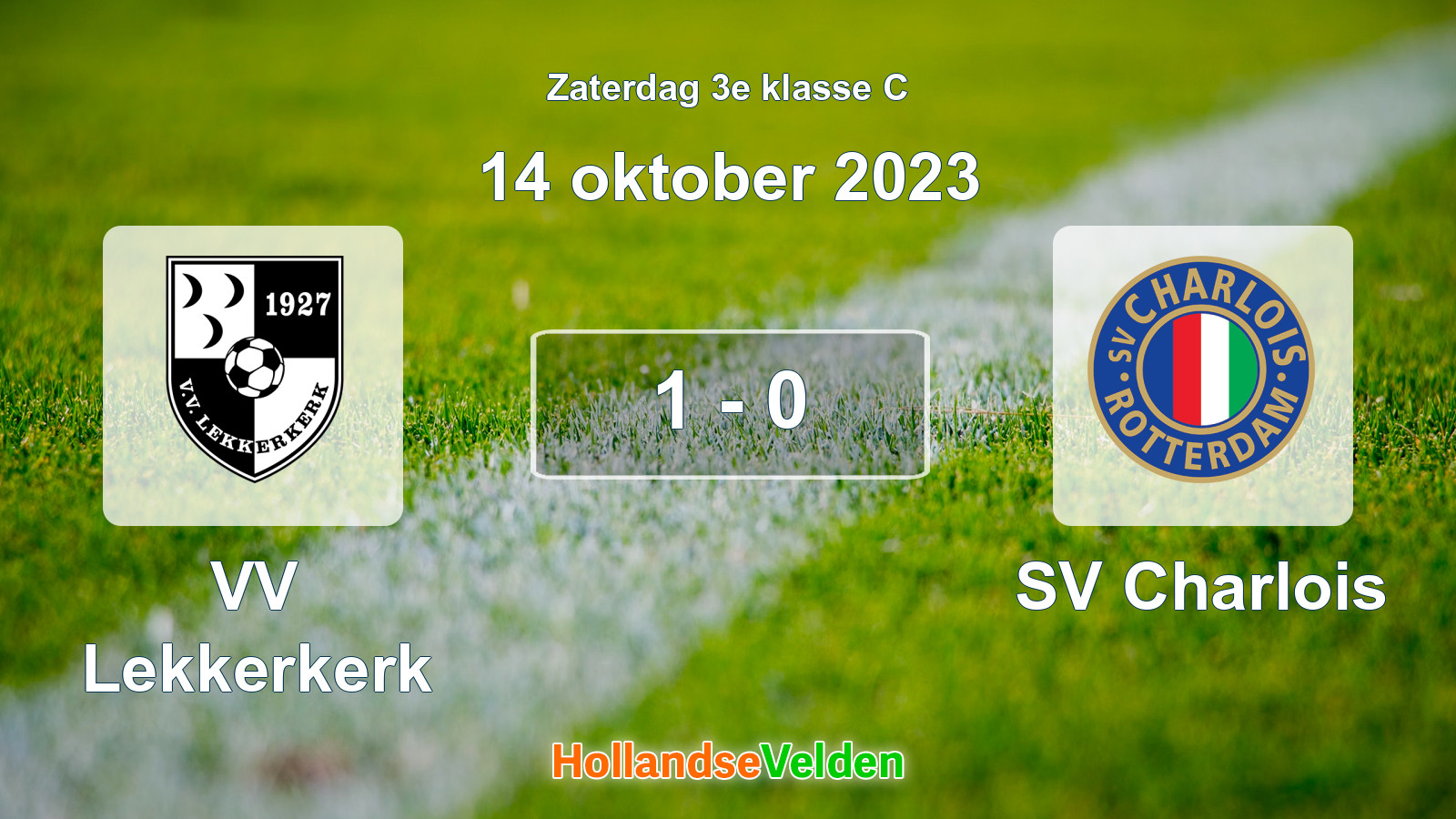 Gespeelde wedstrijd: VV Lekkerkerk - SV Charlois 1 - 0 (14 oktober 2023)