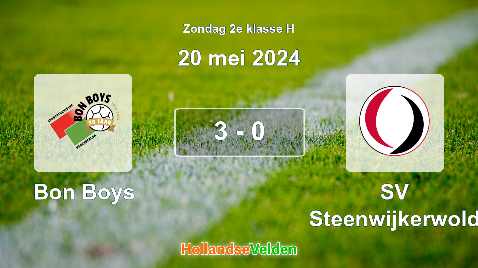 Gespeelde wedstrijd: Bon Boys - SV Steenwijkerwold 3 - 0 (20 mei 2024)