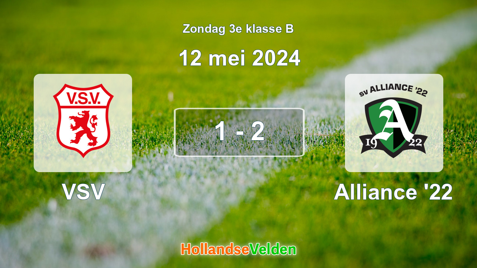 Gespeelde wedstrijd: VSV - Alliance '22 1 - 2 (12 mei 2024)