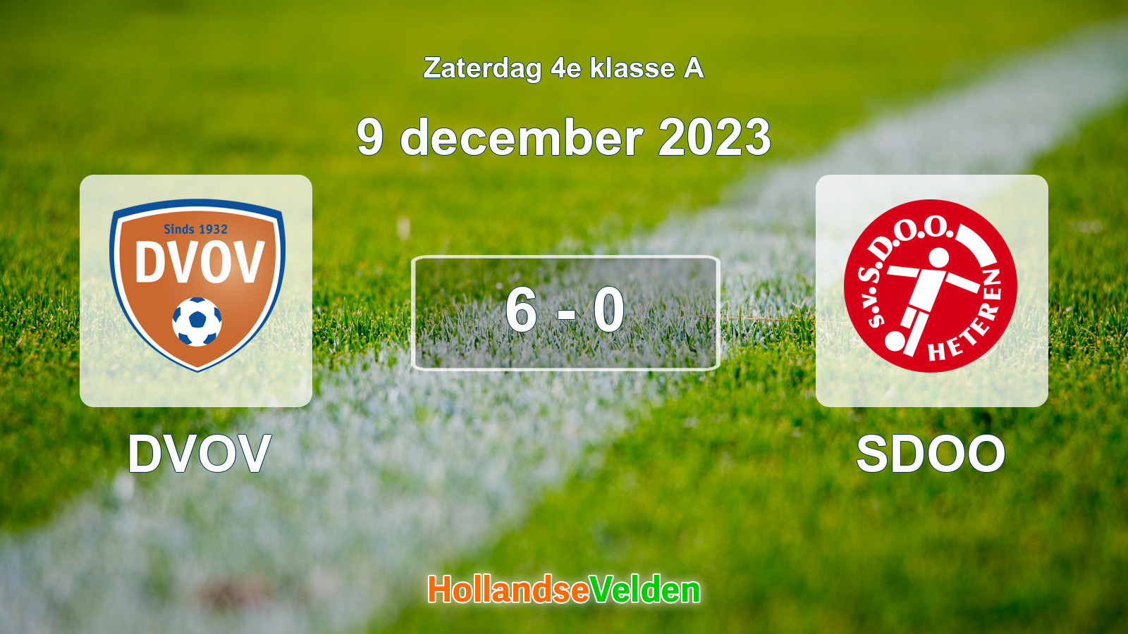 Gespeelde wedstrijd: DVOV - SDOO 6 - 0 (9 december 2023)
