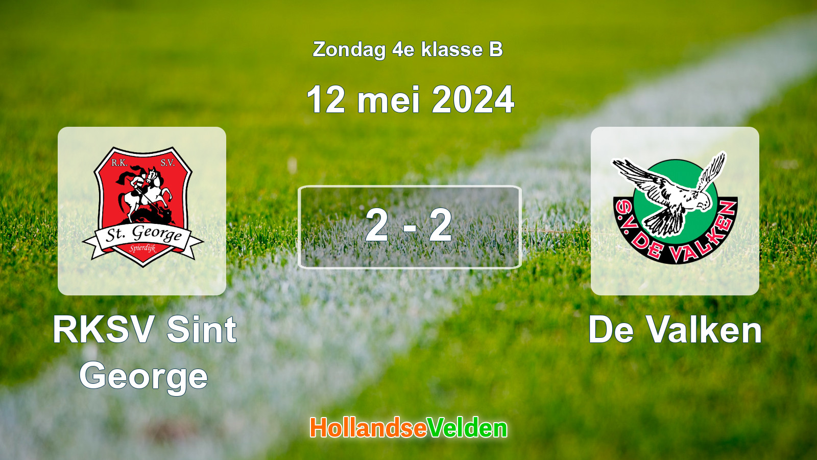 Gespeelde wedstrijd: RKSV Sint George - De Valken 2 - 2 (12 mei 2024)