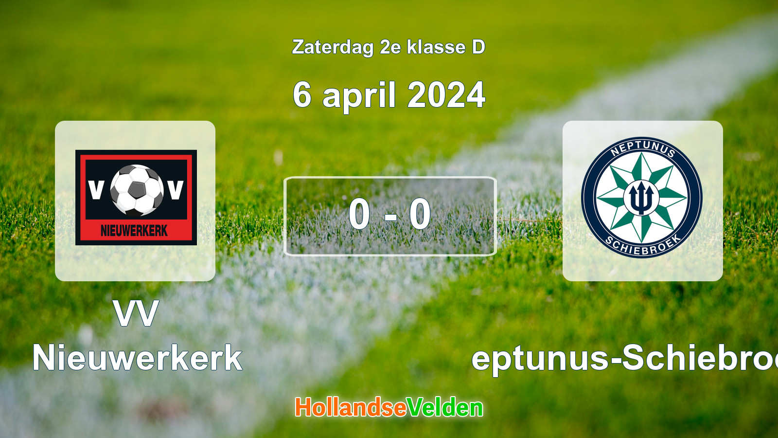 Gespeelde wedstrijd: VV Nieuwerkerk - Neptunus-Schiebroek 0 - 0 (6 april 2024)