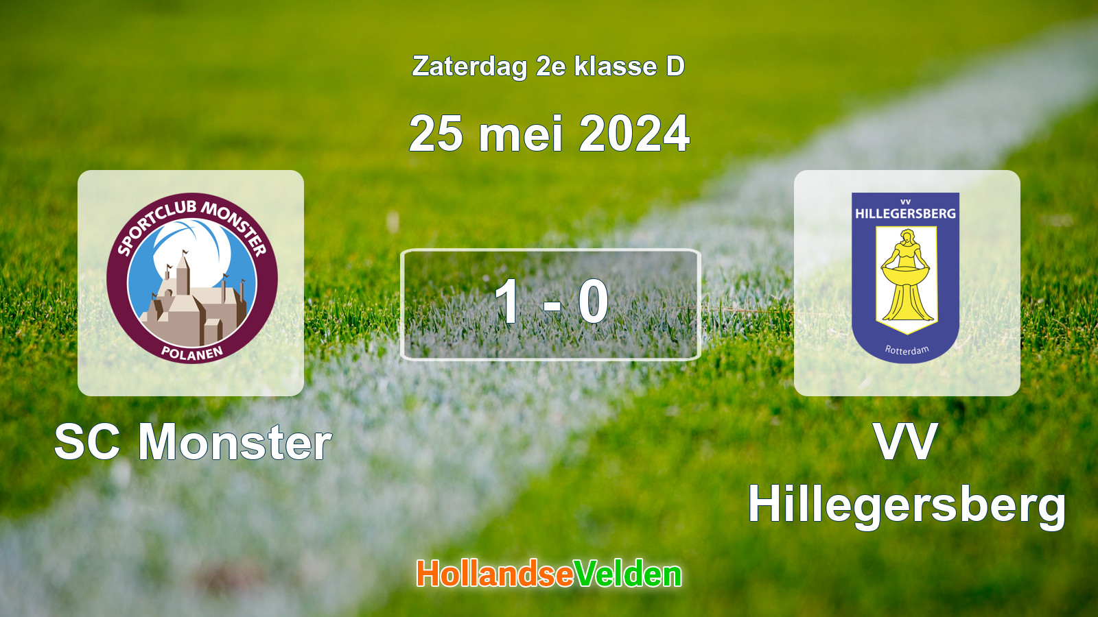 Gespeelde wedstrijd: SC Monster - VV Hillegersberg 1 - 0 (25 mei 2024)