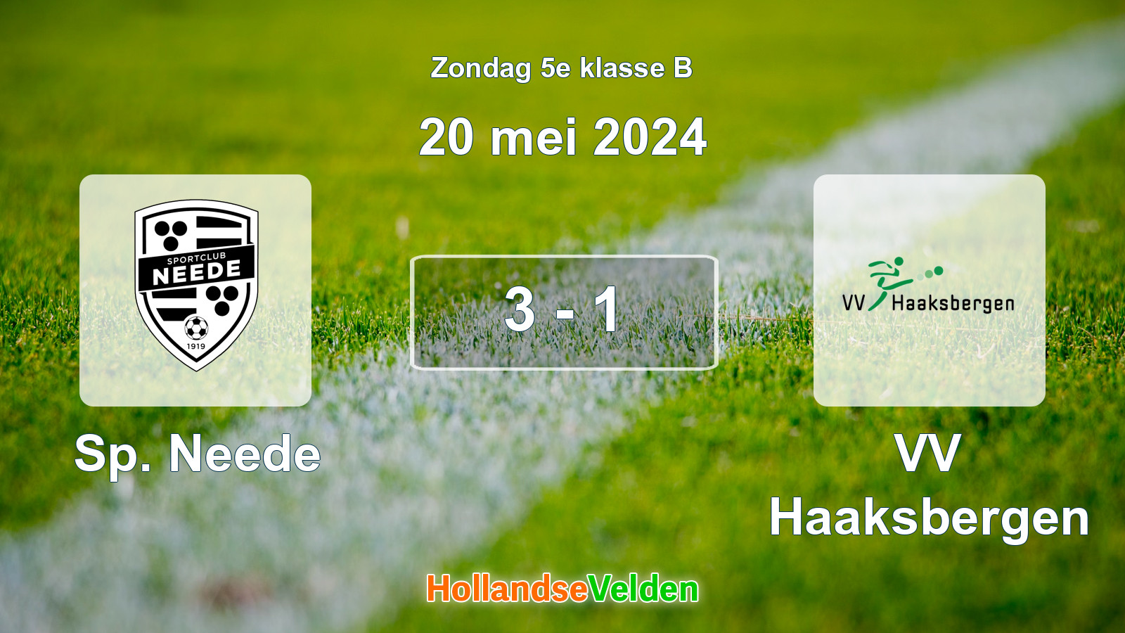 Gespeelde wedstrijd: Sp. Neede - VV Haaksbergen 3 - 1 (20 mei 2024)