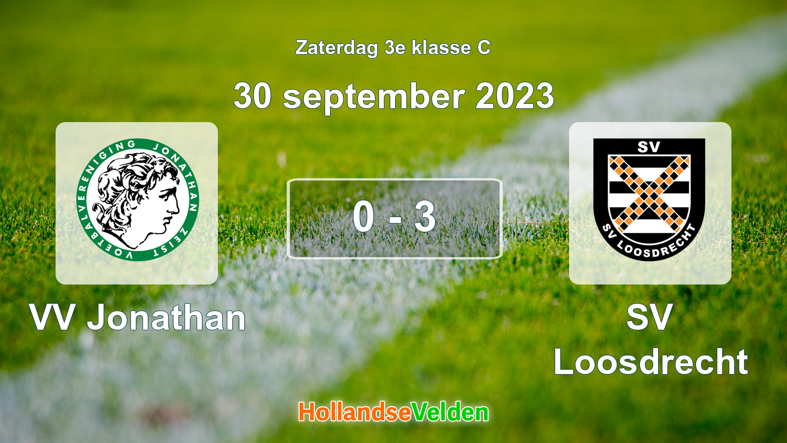 Gespeelde wedstrijd: VV Jonathan - SV Loosdrecht 0 - 3 (30 september 2023)